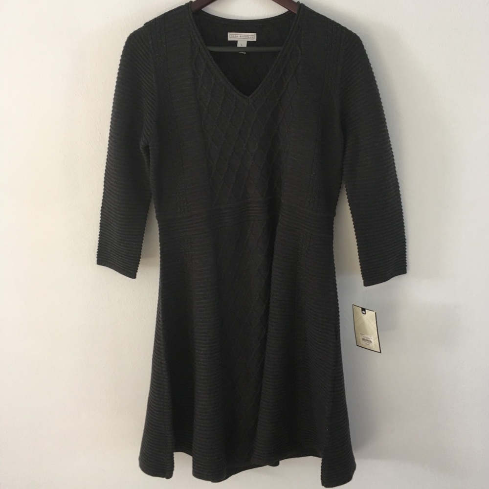 Dana Buchman Charcoal, Knit Dress.